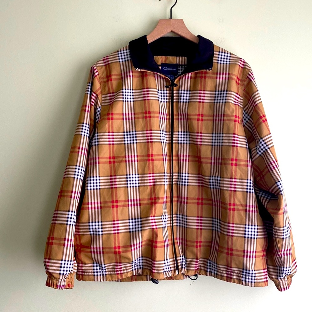Vintage 80s 90s Catalina Nova Check Classic Windbreaker Jacket